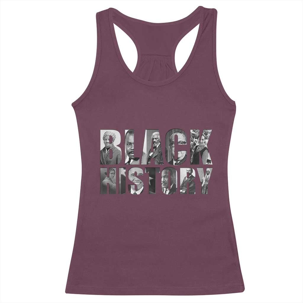 African American Leaders Racerback Tank Top Black History Month Legends TS12 Maroon Print Your Wear