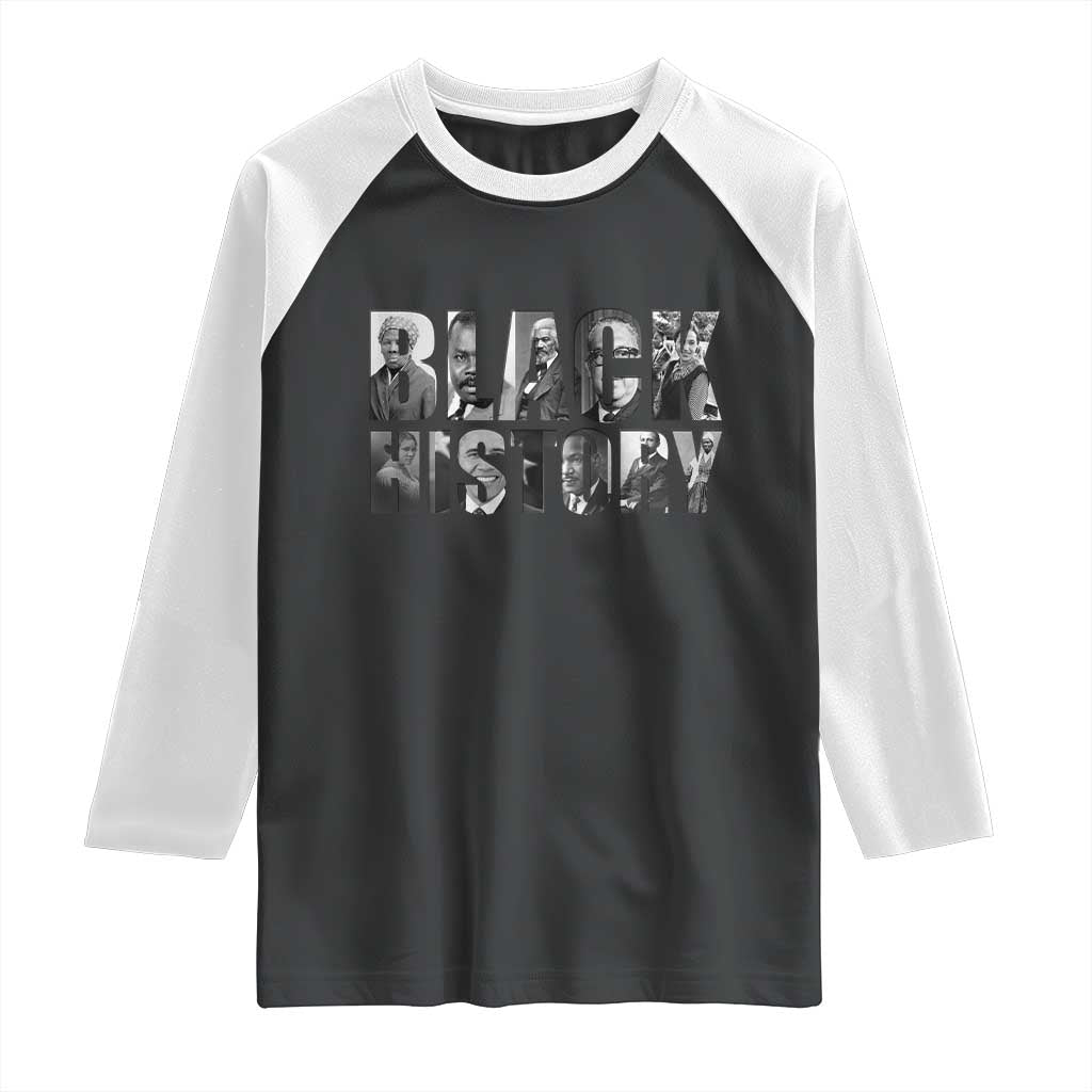 African American Leaders Raglan Shirt Black History Month Legends TS12 Black White Print Your Wear