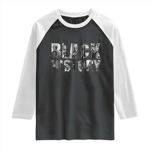 African American Leaders Raglan Shirt Black History Month Legends TS12 Black White Print Your Wear