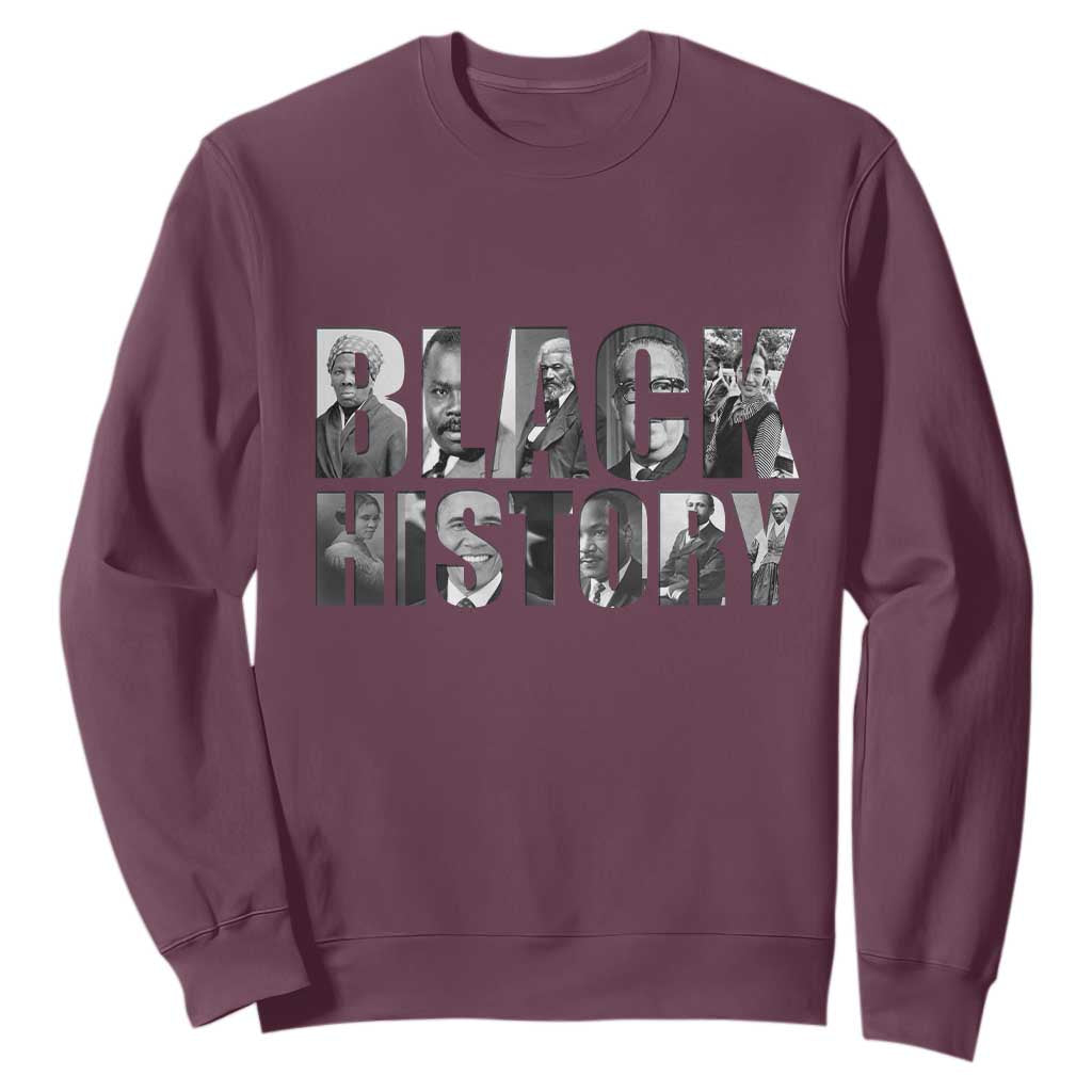 African American Leaders Sweatshirt Black History Month Legends TS12 Maroon Print Your Wear
