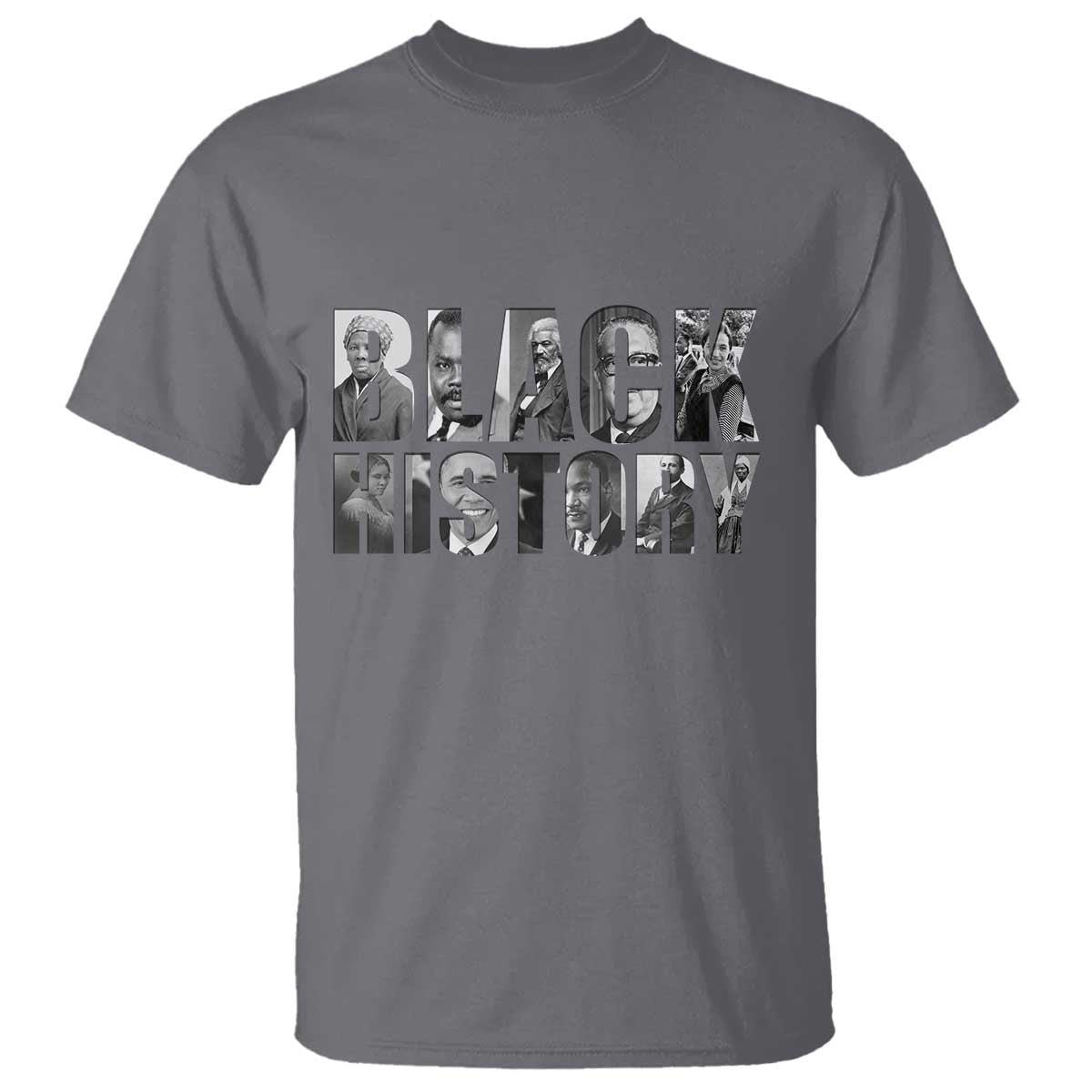 African American Leaders T Shirt Black History Month Legends TS12 Charcoal Print Your Wear