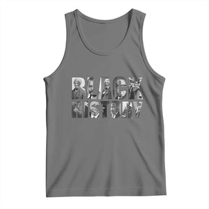 African American Leaders Tank Top Black History Month Legends TS12 Black Heather Print Your Wear