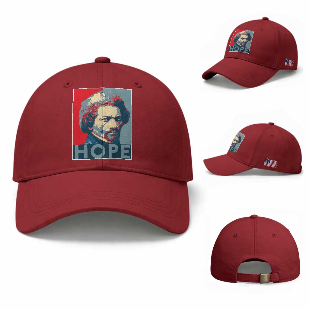 Frederick Douglass Hope Poster Baseball Cap African American Heritage TS12 Baseball Cap Universal Fit Cherry Red Print Your Wear