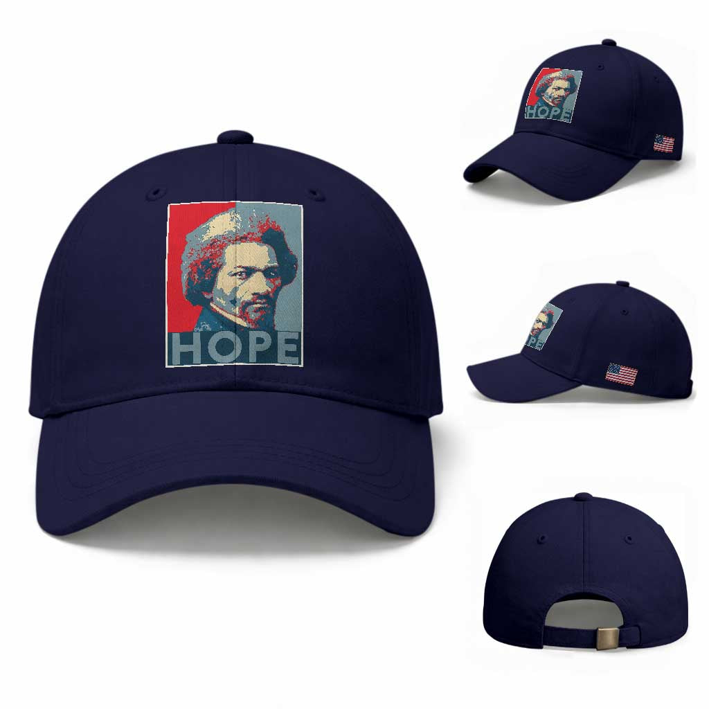 Frederick Douglass Hope Poster Baseball Cap African American Heritage TS12 Baseball Cap Universal Fit Dark Blue Print Your Wear