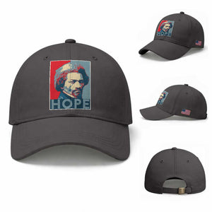 Frederick Douglass Hope Poster Baseball Cap African American Heritage TS12 Baseball Cap Universal Fit Dark Gray Print Your Wear
