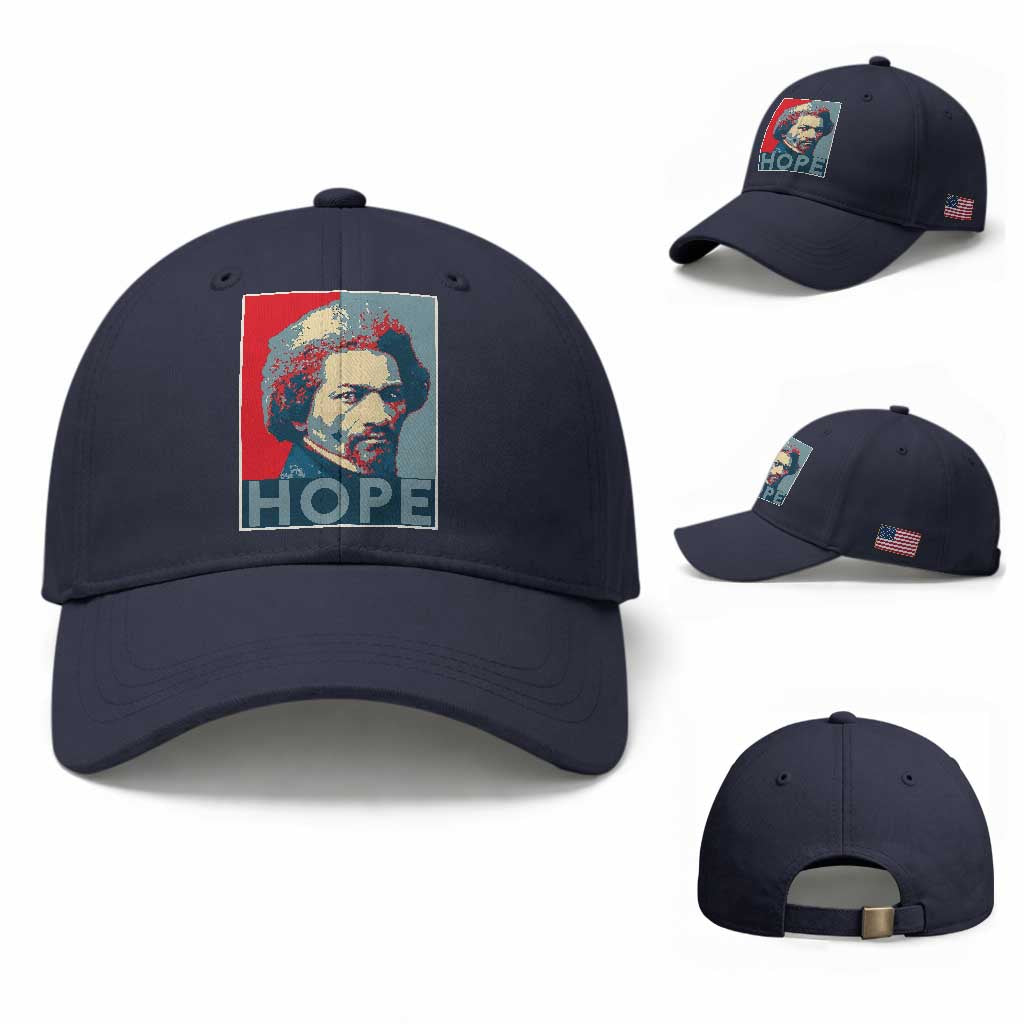 Frederick Douglass Hope Poster Baseball Cap African American Heritage TS12 Baseball Cap Universal Fit Navy Print Your Wear