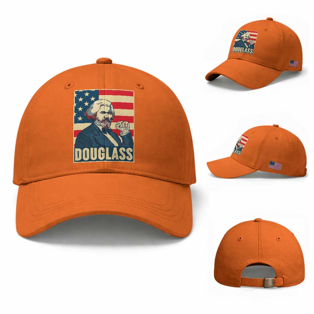 Frederick Douglass American Hero Baseball Cap Black History Month Gift TS12 Baseball Cap Universal Fit Orange Print Your Wear