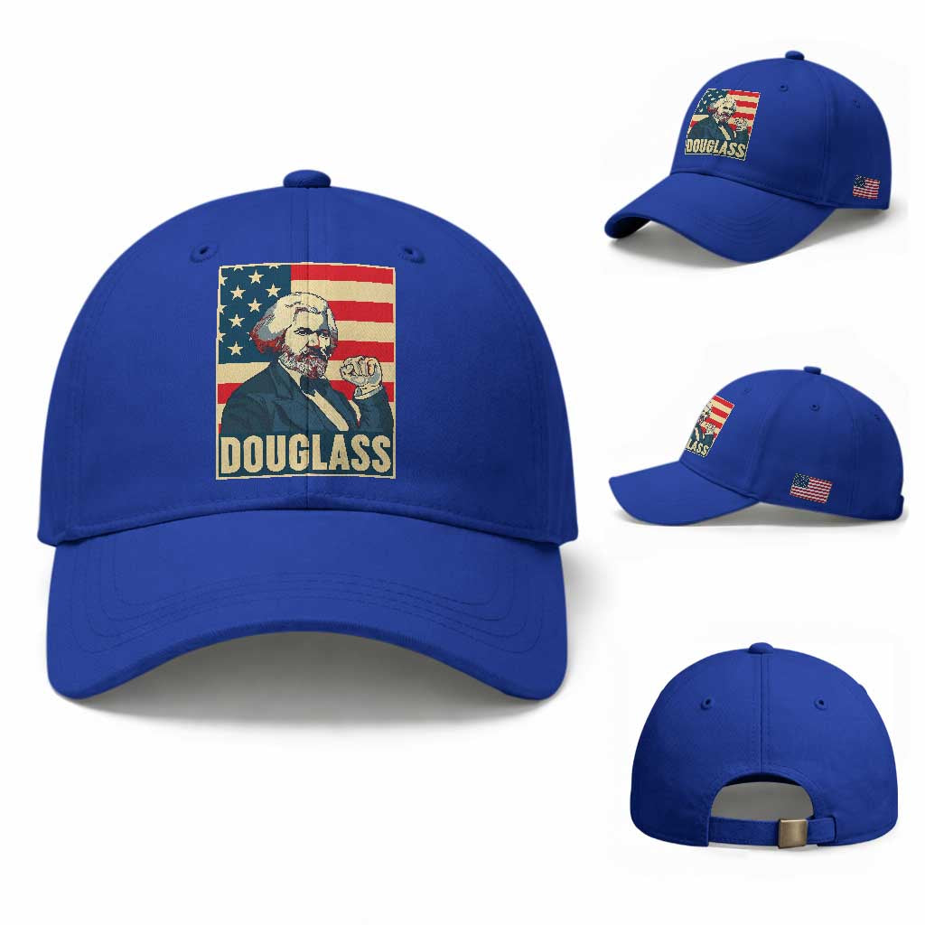 Frederick Douglass American Hero Baseball Cap Black History Month Gift TS12 Baseball Cap Universal Fit Royal Blue Print Your Wear