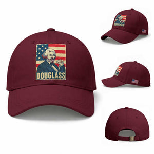 Frederick Douglass American Hero Baseball Cap Black History Month Gift TS12 Baseball Cap Universal Fit Maroon Print Your Wear