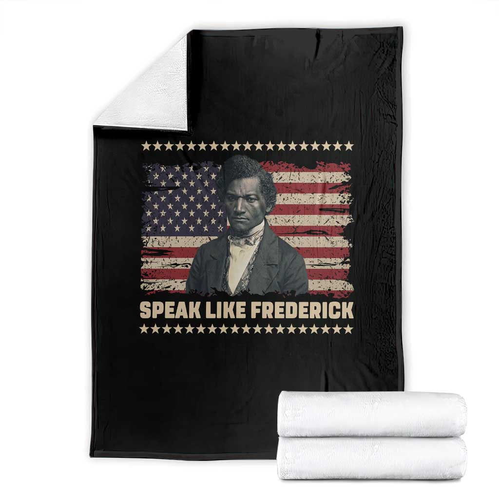 Speak Like Frederick Throw Blanket Black History Month Gift TS12 Black Print Your Wear
