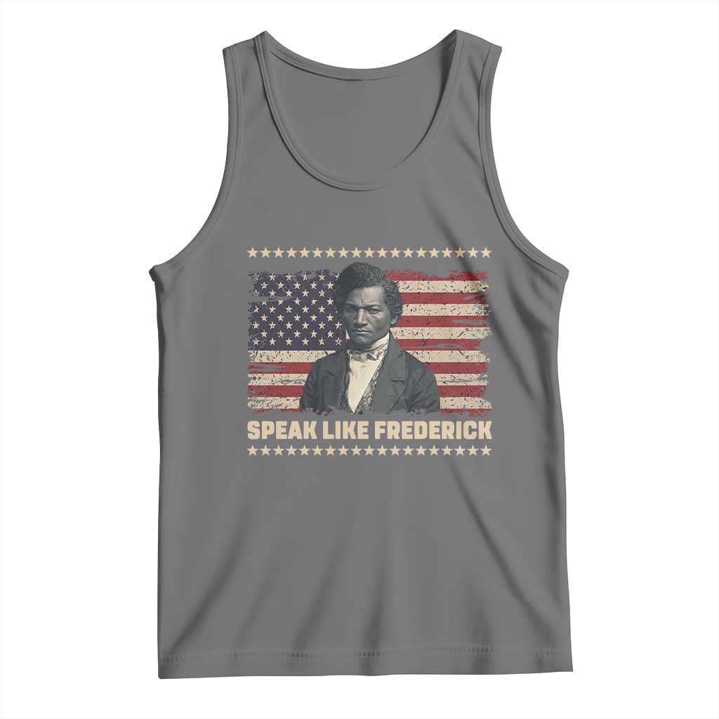Speak Like Frederick Tank Top Black History Month Gift TS12 Black Heather Print Your Wear