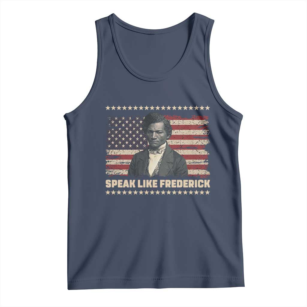 Speak Like Frederick Tank Top Black History Month Gift TS12 Navy Print Your Wear