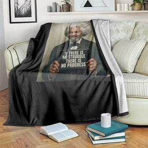 Frederick Douglass Quote Throw Blanket If There Is No Struggle There Is No Progress TS12 Print Your Wear