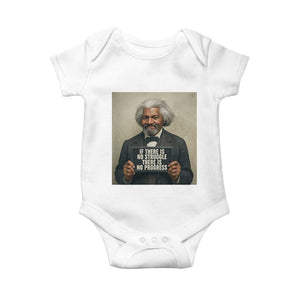Frederick Douglass Quote Baby Onesie If There Is No Struggle There Is No Progress TS12 White Print Your Wear