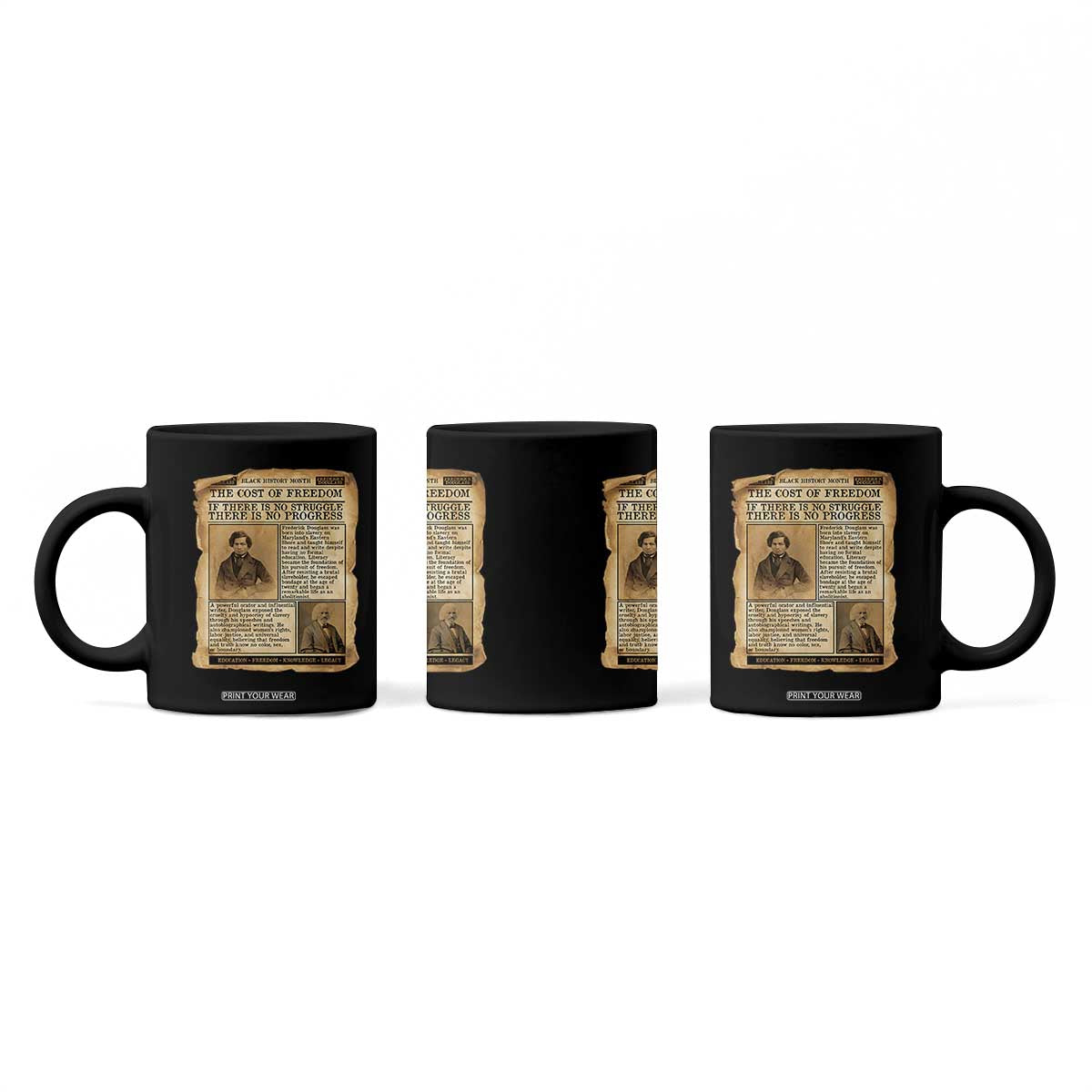 If There Is No Struggle No Progress Coffee Mug Frederick Douglass Newspaper TS12 Print Your Wear