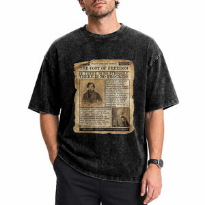If There Is No Struggle No Progress Washed Cotton T-Shirt Frederick Douglass Newspaper