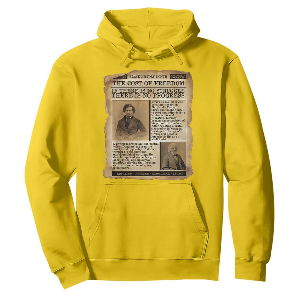 If There Is No Struggle No Progress Hoodie Frederick Douglass Newspaper TS12 Daisy Print Your Wear