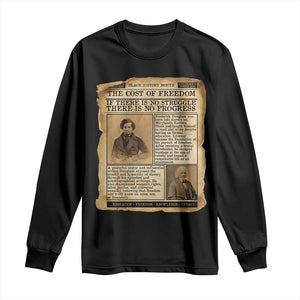 If There Is No Struggle No Progress Long Sleeve Shirt Frederick Douglass Newspaper TS12 Black Print Your Wear