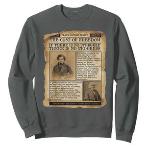 If There Is No Struggle No Progress Sweatshirt Frederick Douglass Newspaper TS12 Dark Heather Print Your Wear