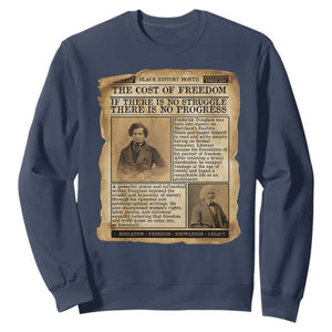 If There Is No Struggle No Progress Sweatshirt Frederick Douglass Newspaper TS12 Navy Print Your Wear