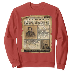 If There Is No Struggle No Progress Sweatshirt Frederick Douglass Newspaper TS12 Red Print Your Wear
