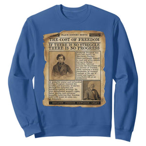 If There Is No Struggle No Progress Sweatshirt Frederick Douglass Newspaper TS12 Royal Blue Print Your Wear
