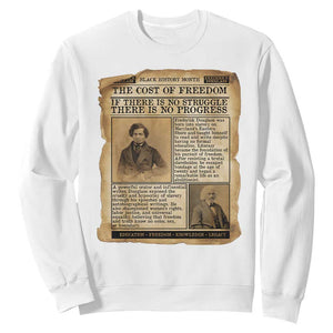 If There Is No Struggle No Progress Sweatshirt Frederick Douglass Newspaper TS12 White Print Your Wear