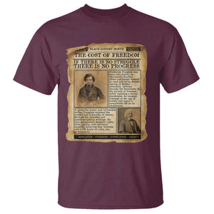 If There Is No Struggle No Progress T Shirt Frederick Douglass Newspaper TS12 Maroon Print Your Wear
