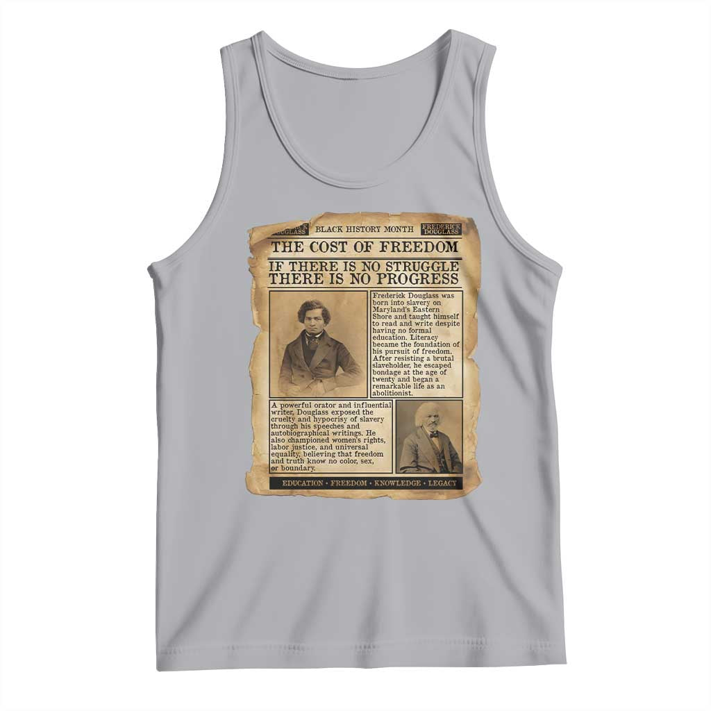 If There Is No Struggle No Progress Tank Top Frederick Douglass Newspaper TS12 Athletic Heather Print Your Wear
