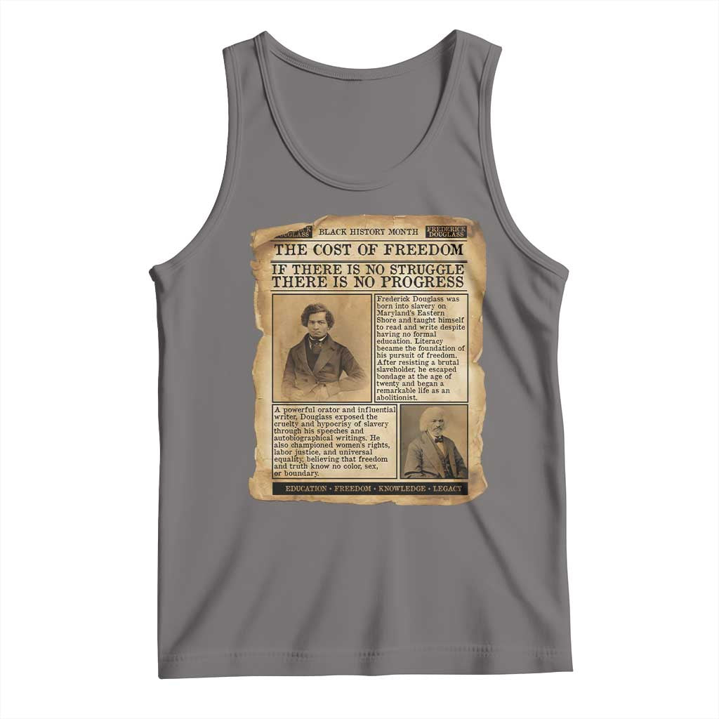 If There Is No Struggle No Progress Tank Top Frederick Douglass Newspaper TS12 Deep Heather Print Your Wear