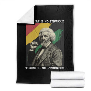 Frederick Douglass Struggle And Progress Throw Blanket Inspirational Black History TS12 Black Print Your Wear