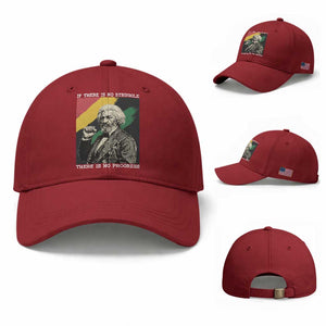Frederick Douglass Struggle And Progress Baseball Cap Inspirational Black History TS12 Baseball Cap Universal Fit Cherry Red Print Your Wear