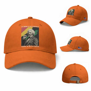 Frederick Douglass Struggle And Progress Baseball Cap Inspirational Black History TS12 Baseball Cap Universal Fit Orange Print Your Wear