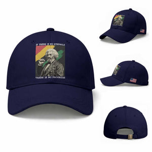 Frederick Douglass Struggle And Progress Baseball Cap Inspirational Black History TS12 Baseball Cap Universal Fit Dark Blue Print Your Wear