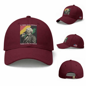 Frederick Douglass Struggle And Progress Baseball Cap Inspirational Black History TS12 Baseball Cap Universal Fit Maroon Print Your Wear