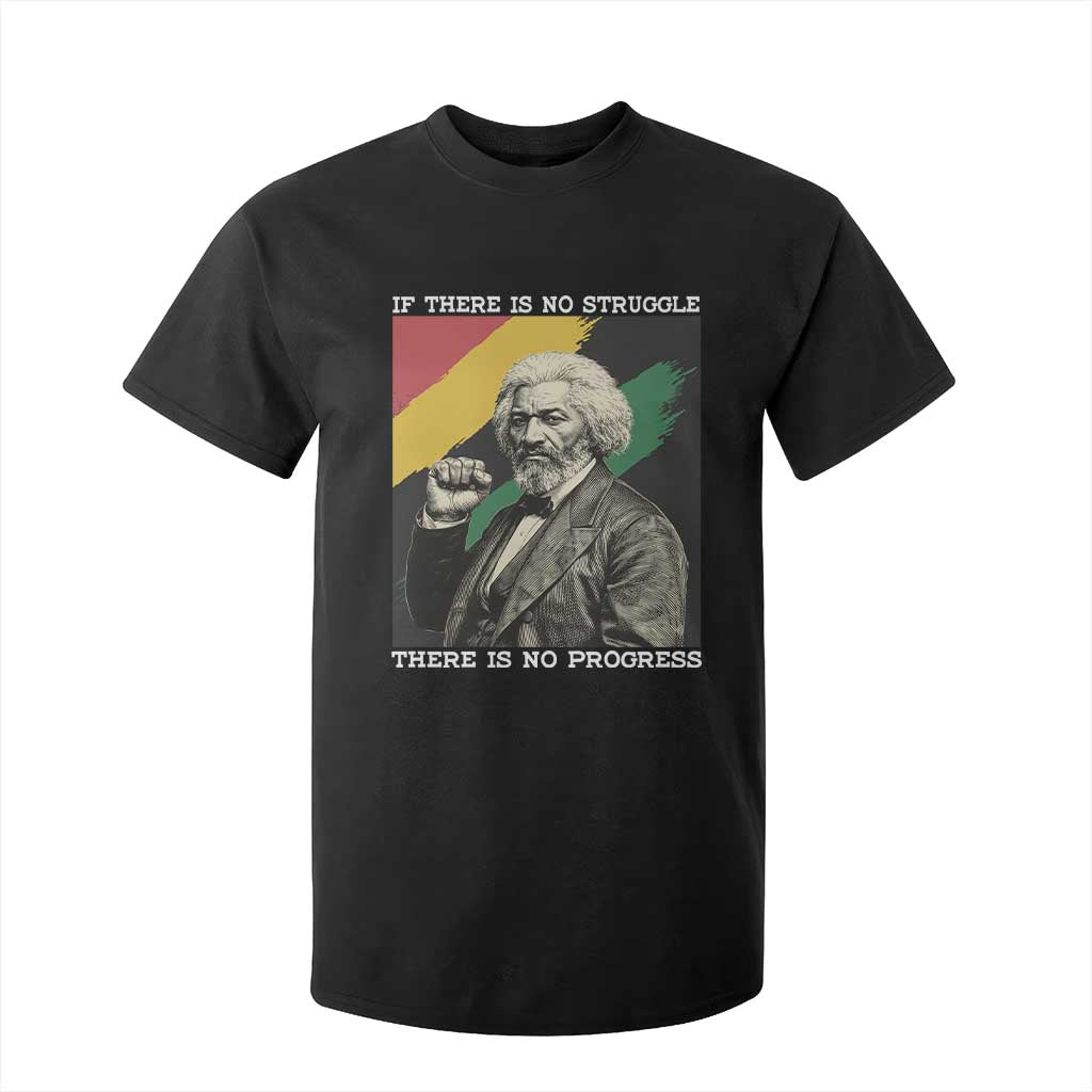 Frederick Douglass Struggle And Progress T Shirt For Kid Inspirational Black History TS12 Black Print Your Wear