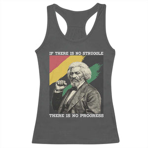 Frederick Douglass Struggle And Progress Racerback Tank Top Inspirational Black History TS12 Dark Heather Print Your Wear