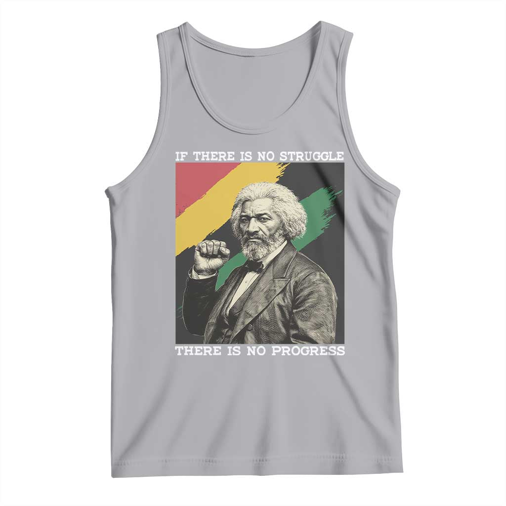 Frederick Douglass Struggle And Progress Tank Top Inspirational Black History TS12 Athletic Heather Print Your Wear