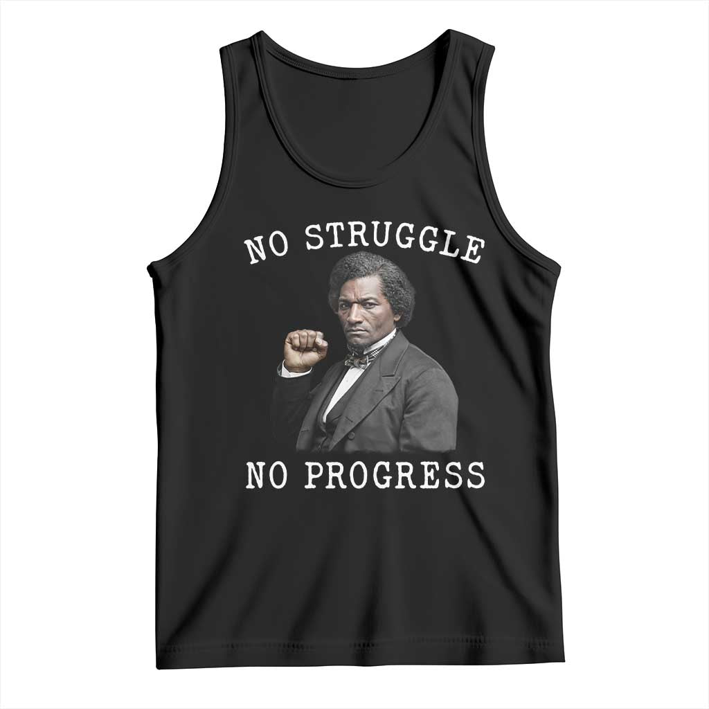 Frederick Douglass Quote Tank Top No Struggle No Progress TS12 Black Print Your Wear