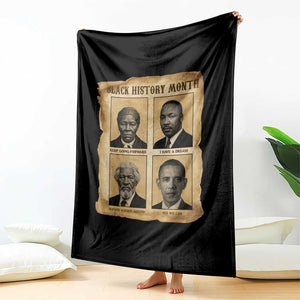 Vintage Black History Heroes Throw Blanket Strong Black Pride TS12 Print Your Wear