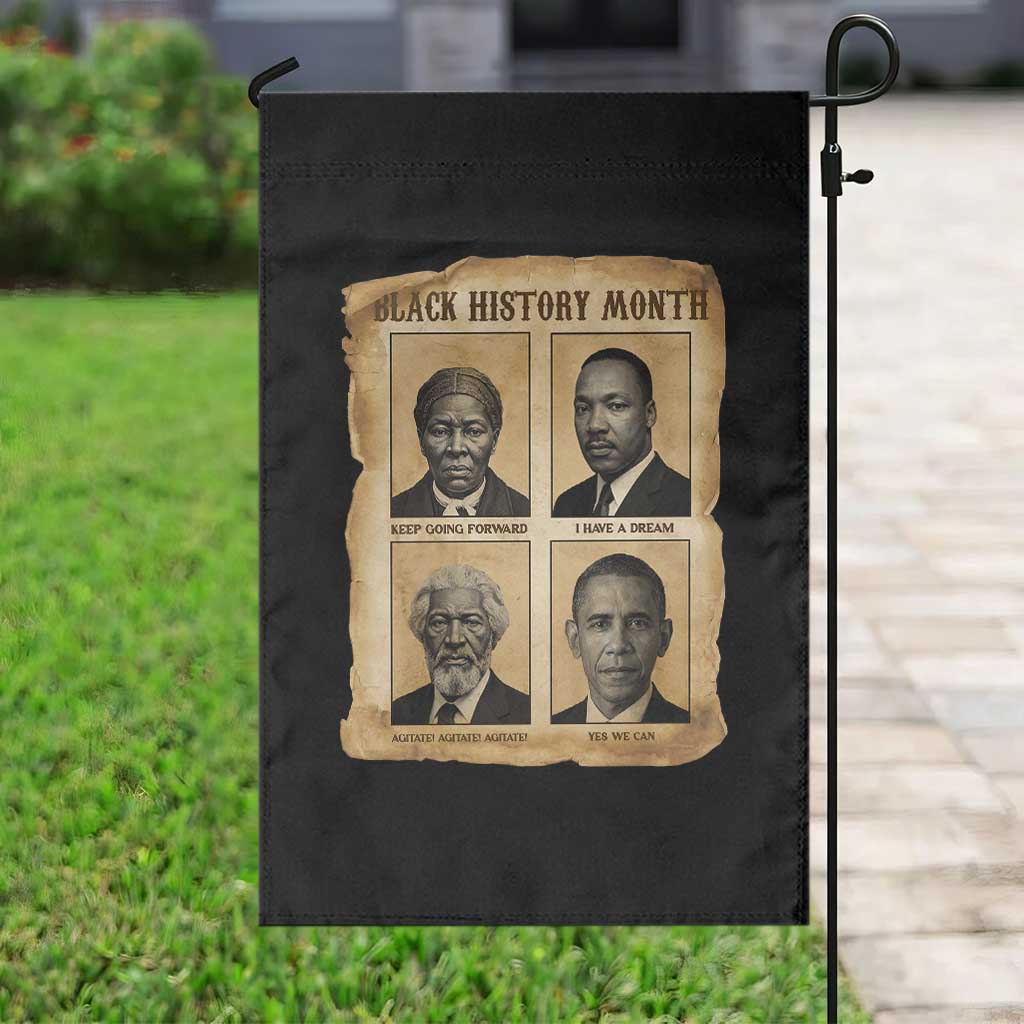 Vintage Black History Heroes Garden Flag Strong Black Pride TS12 Print Your Wear