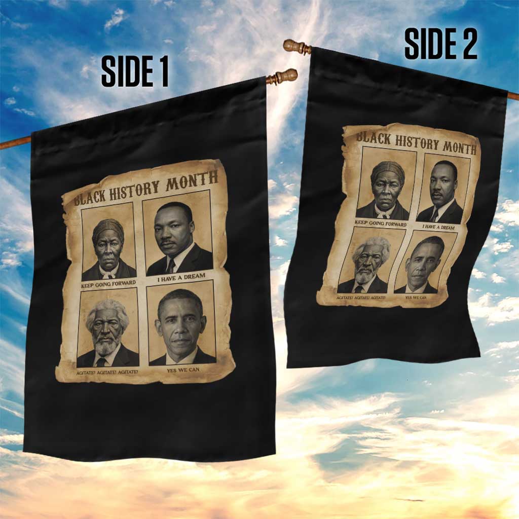 Vintage Black History Heroes Garden Flag Strong Black Pride TS12 Print Your Wear