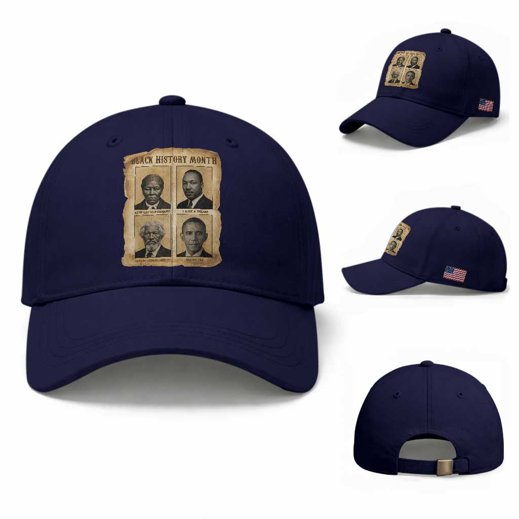 Vintage Black History Heroes Baseball Cap Strong Black Pride TS12 Baseball Cap Universal Fit Dark Blue Print Your Wear