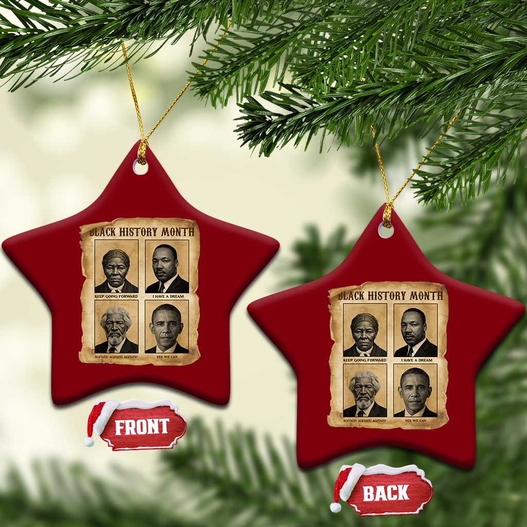 Vintage Black History Heroes Ceramic Ornament Strong Black Pride TS12 Print Your Wear