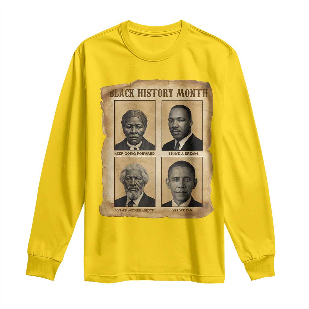 Vintage Black History Heroes Long Sleeve Shirt Strong Black Pride TS12 Daisy Print Your Wear