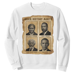 Vintage Black History Heroes Sweatshirt Strong Black Pride TS12 White Print Your Wear