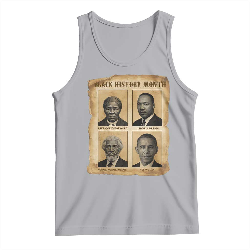 Vintage Black History Heroes Tank Top Strong Black Pride TS12 Athletic Heather Print Your Wear