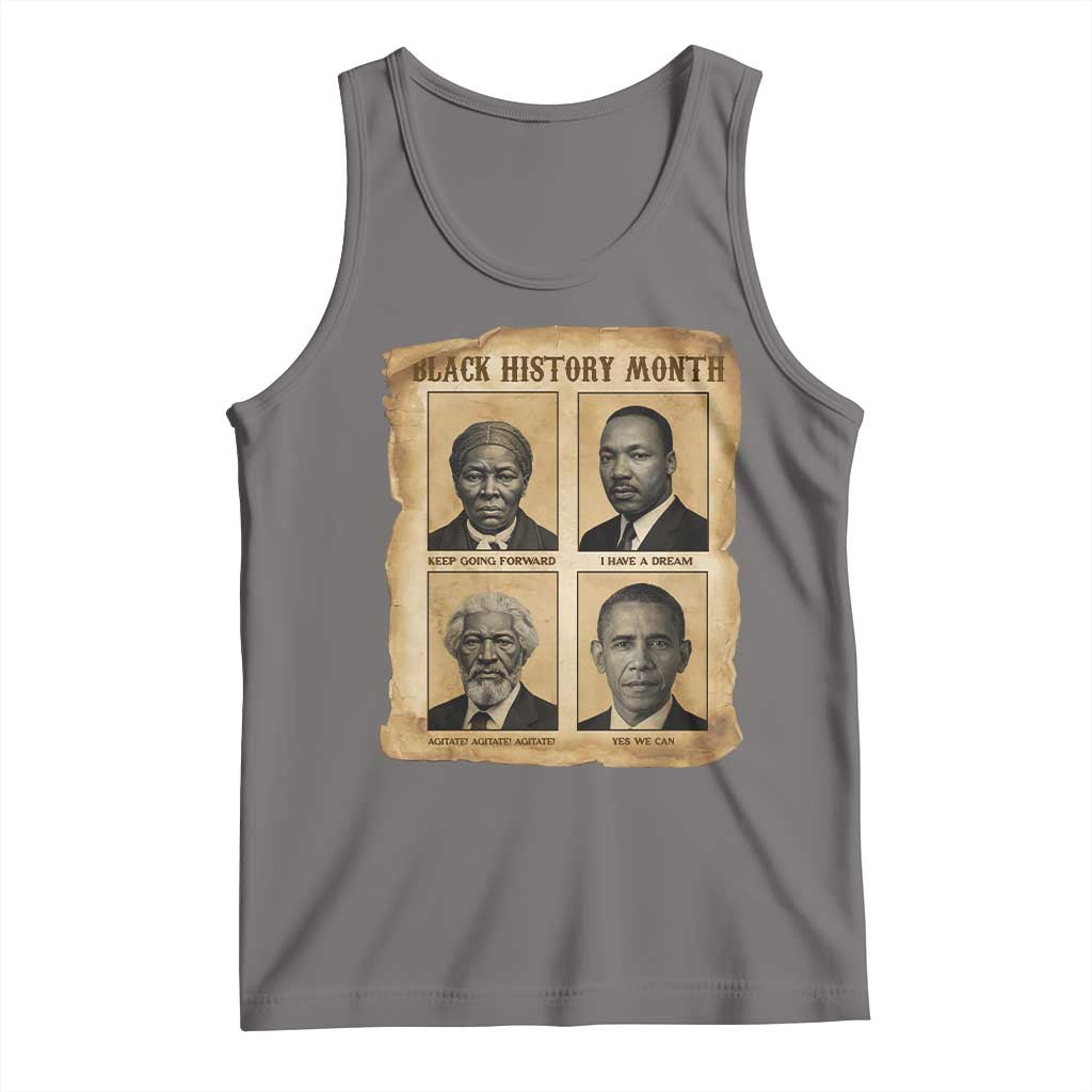Vintage Black History Heroes Tank Top Strong Black Pride TS12 Deep Heather Print Your Wear