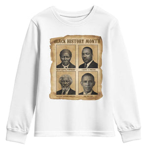 Vintage Black History Heroes Youth Sweatshirt Strong Black Pride TS12 White Print Your Wear
