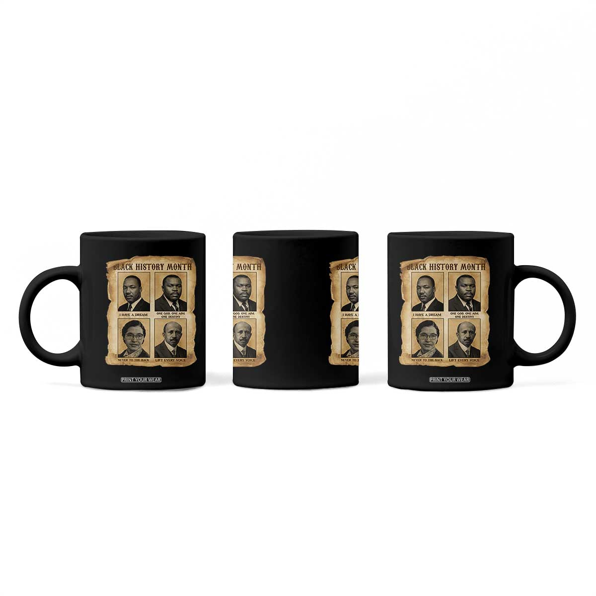 Vintage African American Heroes Coffee Mug Black Pride Inspiration TS12 Print Your Wear